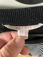 Vorschaubild 3 von Damen Pullover Gr. M Schwarz Weiß Gestreift Langarm Layered Look