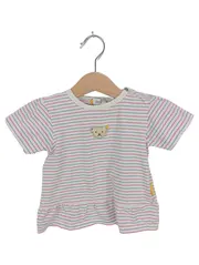 Vorschaubild 1 von Baby Mädchen T-Shirt Gr. 74 gestreift Bär Applikation Rüschen
