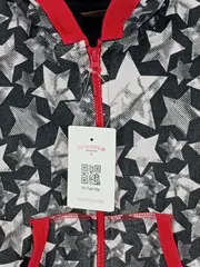 Vorschaubild 2 von Kinder Kapuzenjacke Sterne Bio-Baumwolle Gr. 98 Mehrfarbig