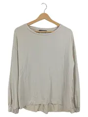 Vorschaubild 1 von Damen Langarmshirt Beige Oversized Gr. XL Basic Shirt