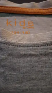 Vorschaubild 2 von Kids T-Shirt Gr. 134/140 Gestreift Grün Weiß Hai Brusttasche