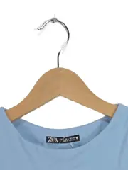 Vorschaubild 3 von Damen Body Basic Hellblau Gr. S Ärmellos Rundhals Stretch