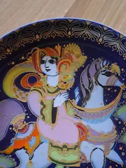 Vorschaubild 2 von Wunderlampe I Sammelteller Pferd Aladin Porzellan Blau 16cm