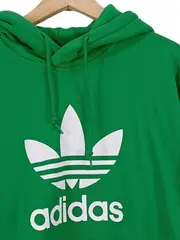 Vorschaubild 2 von Herren Hoodie Grün Trefoil Logo Kapuzenpullover Gr. XL