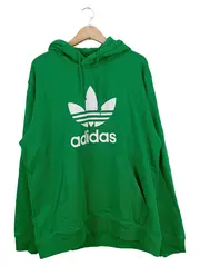 Vorschaubild 1 von Herren Hoodie Grün Trefoil Logo Kapuzenpullover Gr. XL