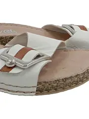 Vorschaubild 3 von Damen Sandalen Weiß Gr. 42 Komfortabel Pantoletten