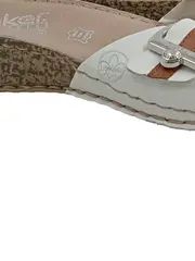 Vorschaubild 2 von Damen Sandalen Weiß Gr. 42 Komfortabel Pantoletten