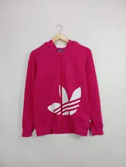 Vorschaubild 2 von Damen Trainingsjacke Kapuze Pink L Logo Print Sport Frühling Sommer