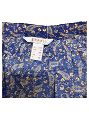 Vorschaubild 3 von Damen Bluse Paisley-Muster Blau Gr. 34 XS Bohemian 3/4-Arm