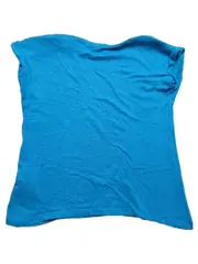 Vorschaubild 2 von Damen T-Shirt Kurzarm Petrol Baumwolle Gr. S/36 Freizeit Casual Uni