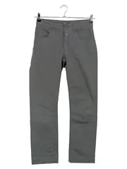 Vorschaubild 1 von Damen Stoffhose Gr. 40 L Grau Casual Klassisch Baumwolle Elasthan