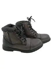Vorschaubild 1 von Herren Winterstiefel Gr. 45 Grau Gefüttert Schnürstiefel TEX