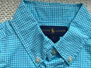 Vorschaubild 4 von Kinder Freizeithemd Gr. 128 Türkis Kariert Kurzarm Preppy