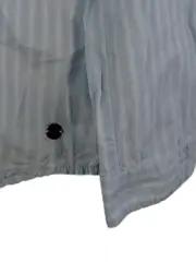 Vorschaubild 3 von Damen Hemdbluse Langarm Gestreift Blau Baumwolle Gr. 38