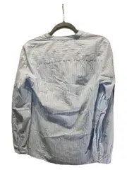 Vorschaubild 6 von Damen Hemdbluse Langarm Gestreift Blau Baumwolle Gr. 38