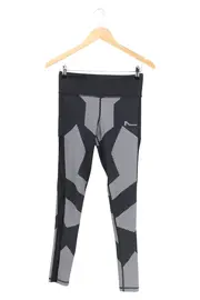 Vorschaubild 1 von NERO Damen Leggings XS 34 Schwarz Sportlich Kariert Fitness Hose