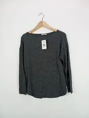 Vorschaubild 2 von EDC Damen Langarmshirt Gr. 36/S Grau Casual