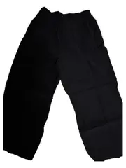 Vorschaubild 3 von Damen Stoffhose Wide Leg Leinenhose Schwarz Größe L 40