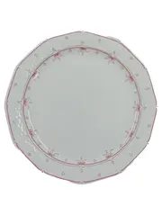 Vorschaubild 1 von Röslau Kuchenteller 24 cm Porzellan Weiß Schleifenmuster Klassisch