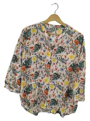 Vorschaubild 1 von Damen Bluse Blumenmuster 3/4 Arm Viskose Mehrfarbig Gr. 36 S