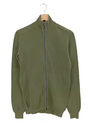 Vorschaubild 1 von Strickjacke Damen M Grün Baumwolle Reißverschluss Casual