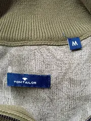 Vorschaubild 2 von Strickjacke Damen M Grün Baumwolle Reißverschluss Casual