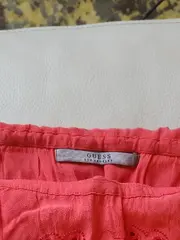 Vorschaubild 9 von Sommerkleid Damen Gr. 36 S Rot Schulterfrei Stickerei Bohemian