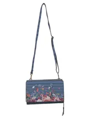 Vorschaubild 2 von Damen Clutch Blau Blumenmuster Elegant Abendtasche Umhängetasche