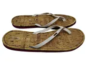 Vorschaubild 1 von Damen Zehentrenner Sandalen Gr. 40 Weiß Freizeit Casual