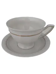 Vorschaubild 1 von Classic Teetasse mit Untertasse Weiß Klassisch 200ml