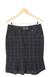 Vorschaubild 1 von Damen A-Linienrock Gr. 38;M Grau Kariert Casual Rock