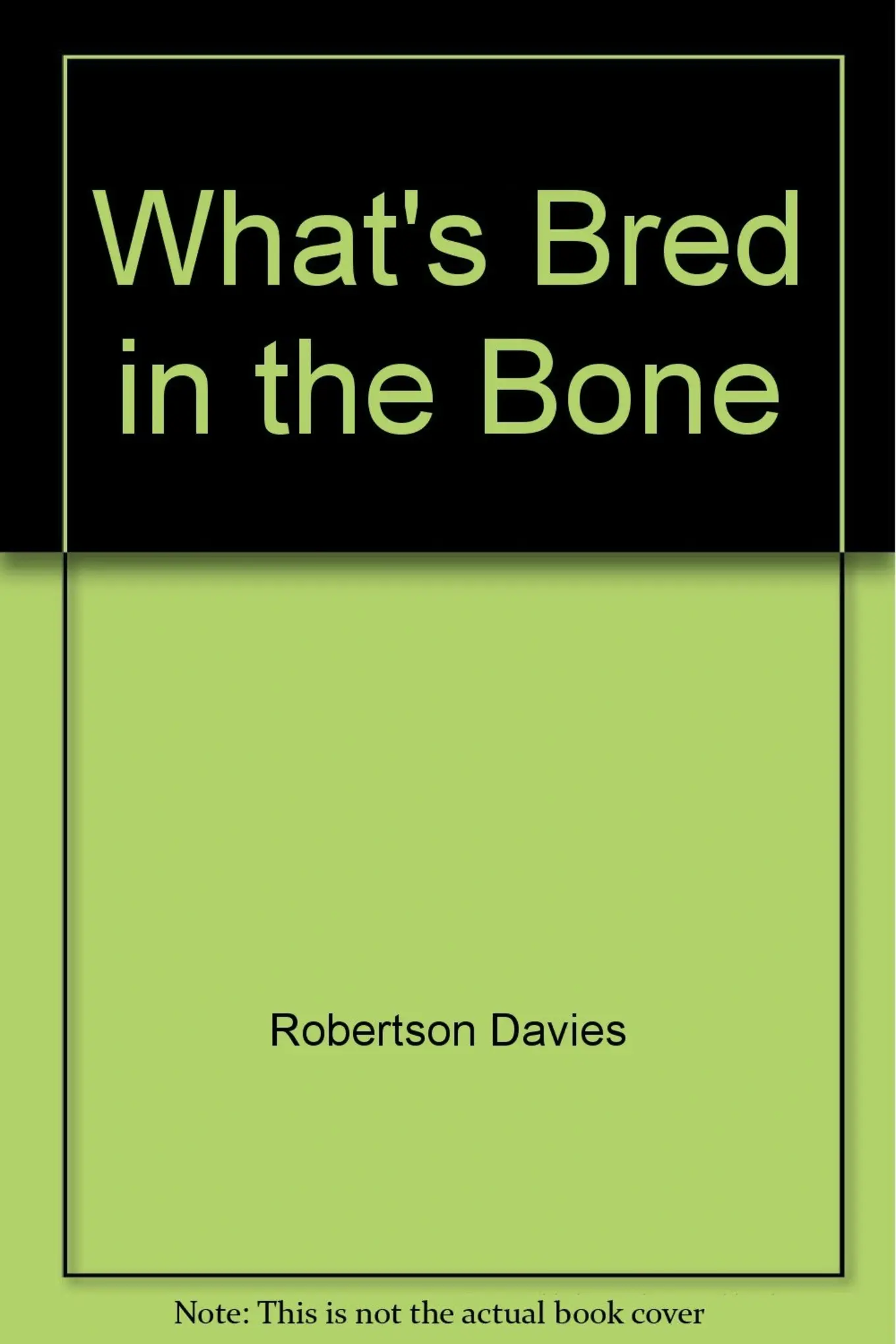 What's Bred in the Bone von Robertson Davies Biografischer Roman Taschenbuch