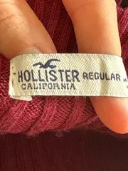 Vorschaubild 2 von Damen Strickkleid Gr. S Bordeaux Rot Rippstrick Langarm Mini