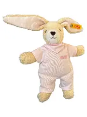 Vorschaubild 1 von Hoppel Hase Baby Kuscheltier gestreift Rosa 25 cm
