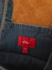 Vorschaubild 3 von Latzkleid Jeans Mädchen Gr. 74 Blumen Schmetterlinge Denim