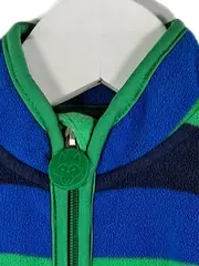 Vorschaubild 4 von Fleecejacke Kinder Gr. 98 gestreift blau grün Reißverschluss