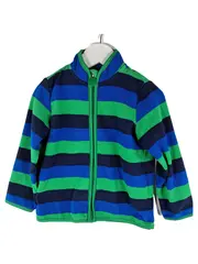 Vorschaubild 1 von Fleecejacke Kinder Gr. 98 gestreift blau grün Reißverschluss