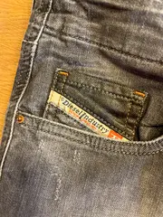 Vorschaubild 2 von Damen Jeans Slim Fit Grau W32 L32 Stretch Denim Used Look