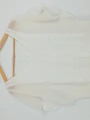 Vorschaubild 3 von Damen Bluse Gr. 34/XS Weiß Viskose Fledermausärmel Feminin