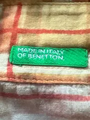 Vorschaubild 6 von BENETTON Damen Hemdbluse Gr. 36;S Retro Blumenmuster Kariert Mehrfarbig