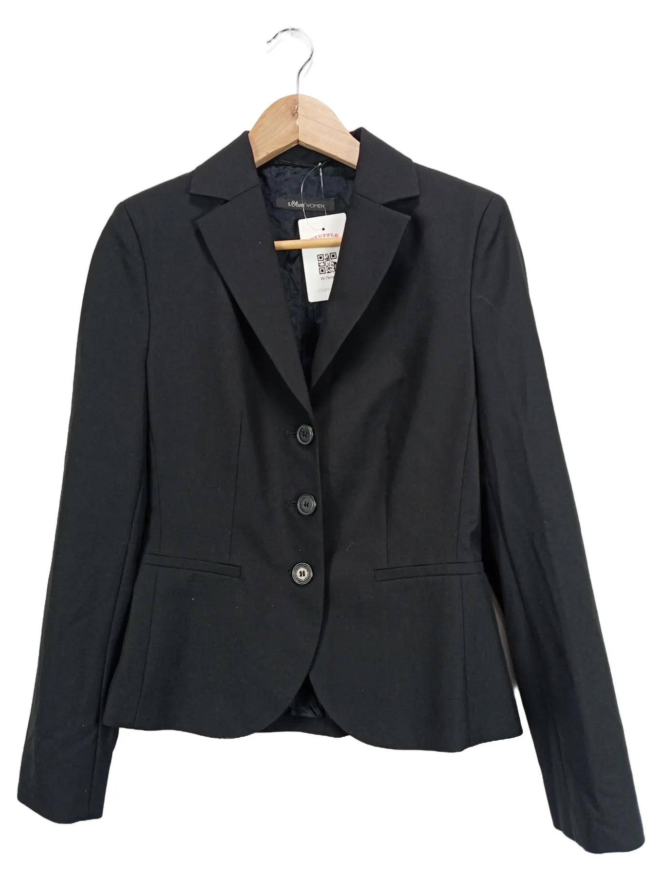 S.OLIVER Damen Blazer Gr. 34 Schwarz Business Elegant