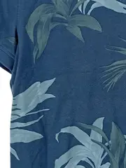 Vorschaubild 5 von Herren Poloshirt Gr. L Blau Tropical Muster Regular Fit