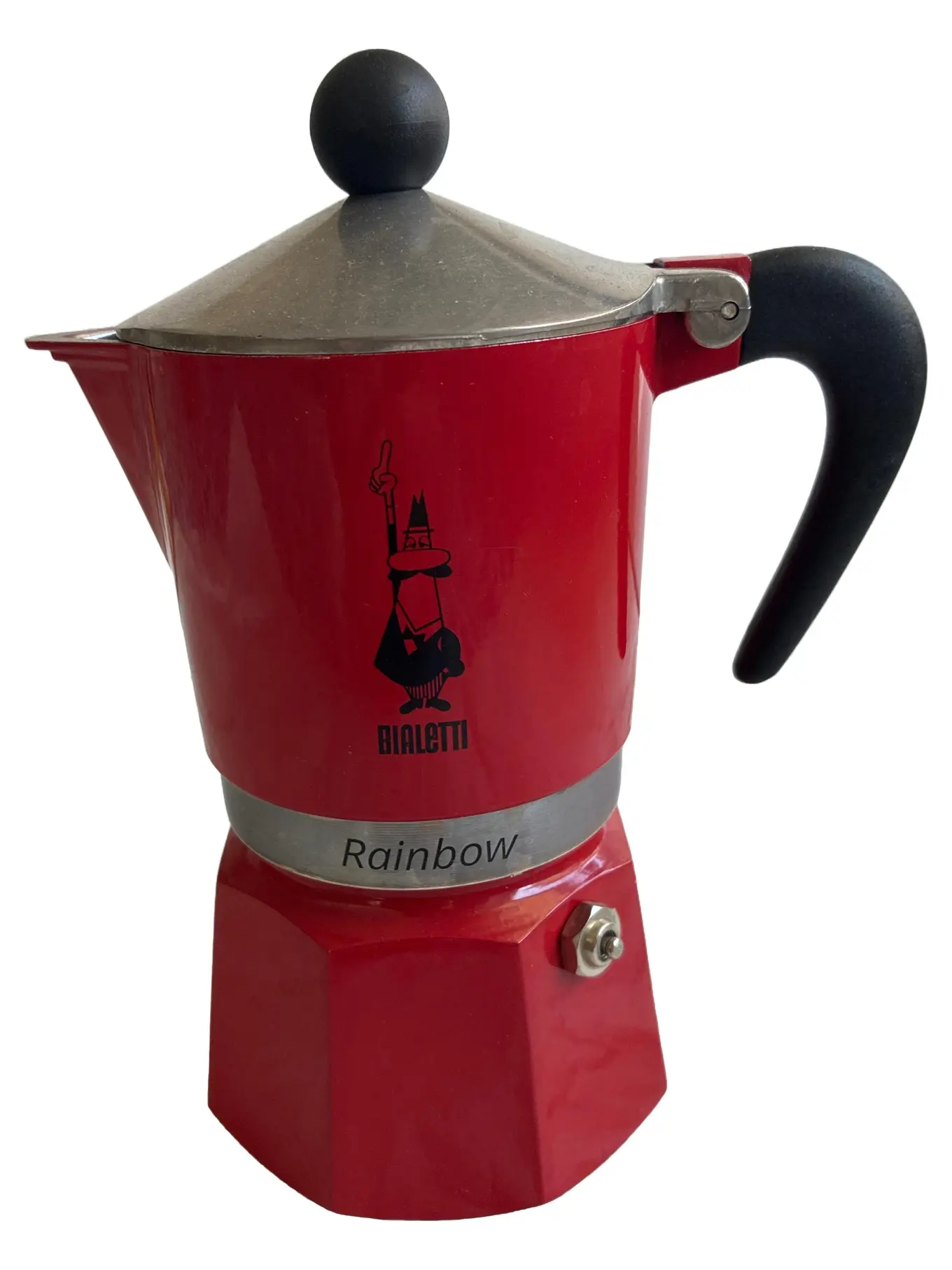 BIALETTI Rainbow Espressokocher Rot 6 Tassen Moka Kanne Herdkanne