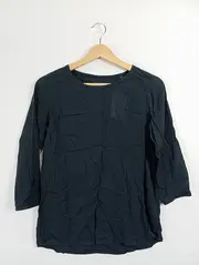Vorschaubild 2 von Damen Langarmshirt Gr. 34/XS Schwarz Basic