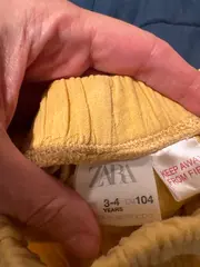 Vorschaubild 3 von Kinder Stoffhose Musselin Casual Gelb Gr. 104 Baumwolle Freizeit