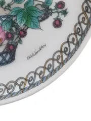 Vorschaubild 5 von Sammelteller Waldtaube Oktober Porzellan Vogel Blumen 10cm