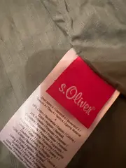 Vorschaubild 2 von Damen Leichte Jacke Blazer Gr. 40 Oliv Gestreift Baumwolle