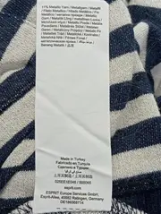 Vorschaubild 5 von Freizeitkleid Damen Gr. 38/M Blau Gestreift Maritim Baumwolle