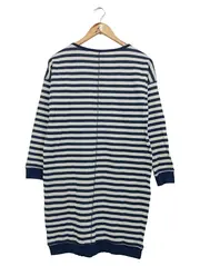 Vorschaubild 2 von Freizeitkleid Damen Gr. 38/M Blau Gestreift Maritim Baumwolle