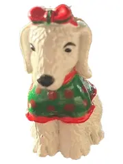 Vorschaubild 1 von Hund Dekofigur Weihnachten Pudel Mehrfarbig 4cm Kunststoff